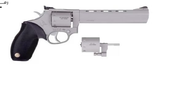 صورة مسدس عيار 22LR من شركة Taurus موديل Rev 992 Tracker 6,5 Inch Stainless Steel صناعة برازيل